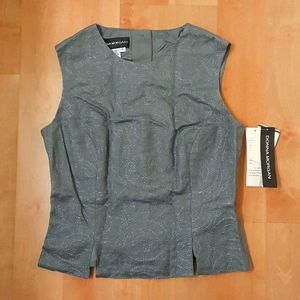 NWT, Donna Morgan Vintage Dark Grey Sleeveless Top